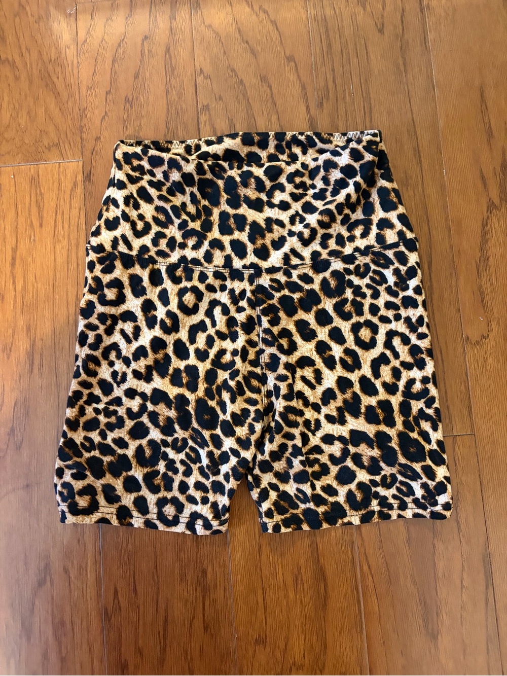 Leopard Print High-Waist Women’s Bike Shorts